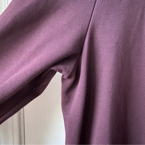 Eileen Fisher Cassis Tencel Tunic Top 3/4 Sleeves Dark Brown Medium FLAW READ - Picture 11 of 13
